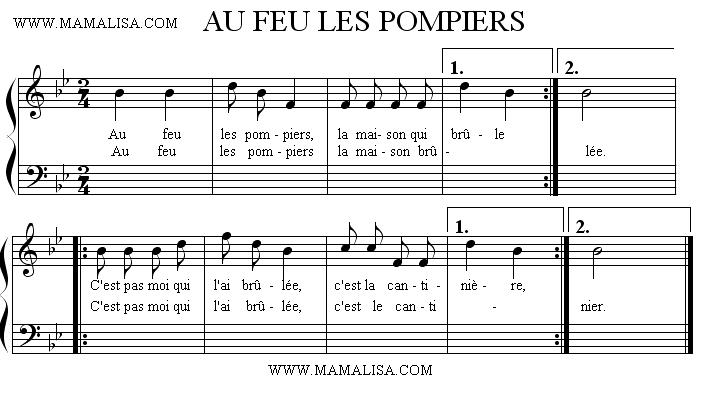 Au feu les pompiers - French Children's Songs - France - Mama